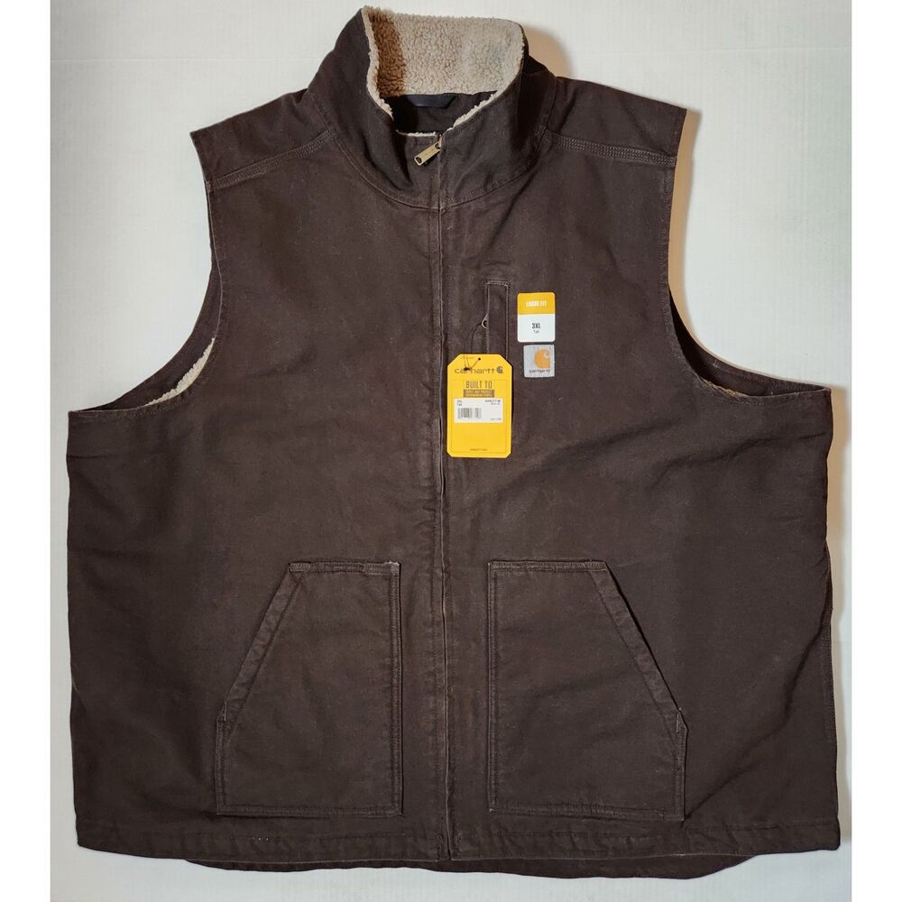 Carhartt Washed Duck Sherpa Lined Vest 3XL Tall
